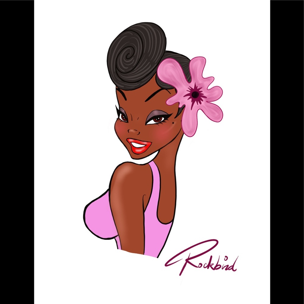 COPY - Ebony Noir Pinup Art Print